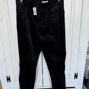 LOFT black velvet like pants